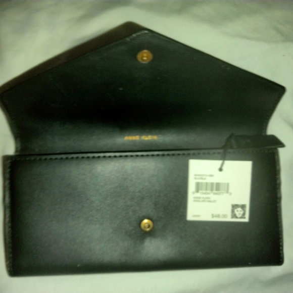 Anne Klein Black Leather Wallet NWT - Picture 1 of 8